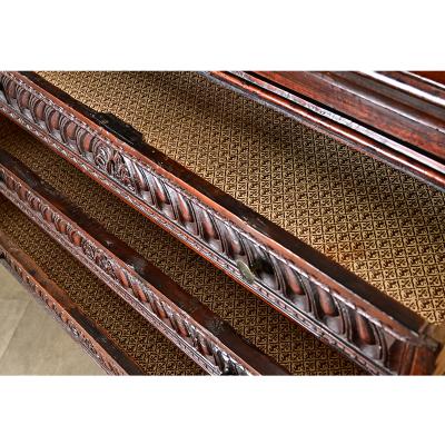 Italian 19th Century Carved Cedar Commode