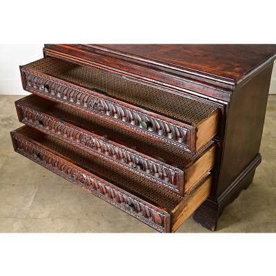 Italian 19th Century Carved Cedar Commode