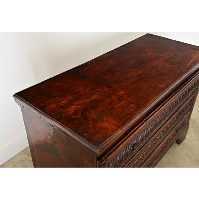 Italian 19th Century Carved Cedar Commode