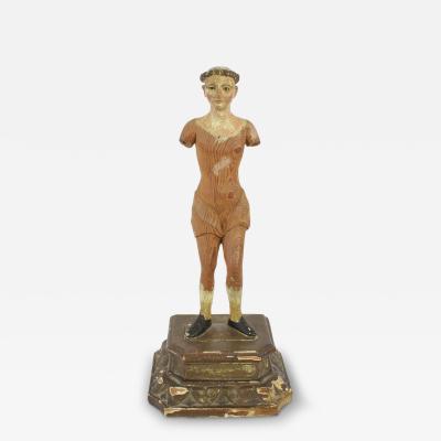 Italian 19th Century Carved Wooden Saint Figure