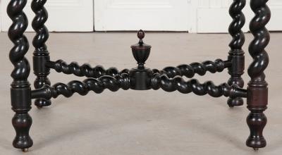 Italian 19th Century Ebony and Scagliola Top Table