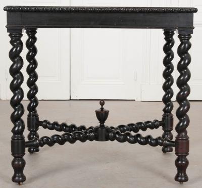 Italian 19th Century Ebony and Scagliola Top Table