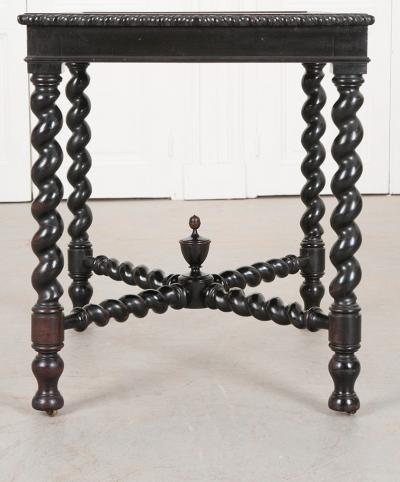 Italian 19th Century Ebony and Scagliola Top Table