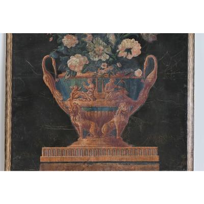 Italian 19th Century Empire Style Oil Painting on Canvas