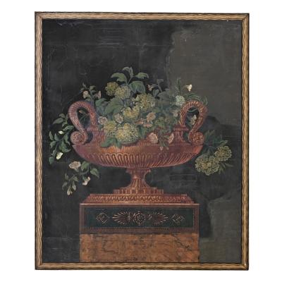 Italian 19th Century Empire Style Oil Painting on Canvas