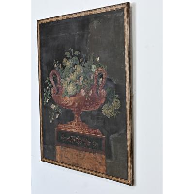 Italian 19th Century Empire Style Oil Painting on Canvas