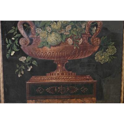 Italian 19th Century Empire Style Oil Painting on Canvas