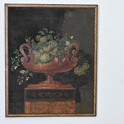 Italian 19th Century Empire Style Oil Painting on Canvas