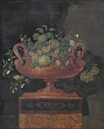 Italian 19th Century Empire Style Oil Painting on Canvas