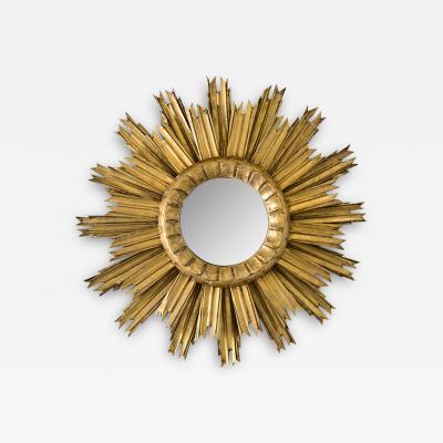 Italian 19th Century Gilt Starburst Mirror