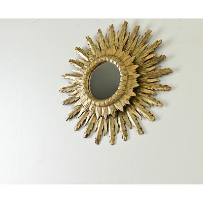 Italian 19th Century Gilt Starburst Mirror