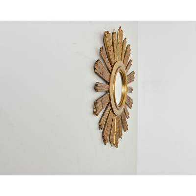Italian 19th Century Gilt Starburst Mirror