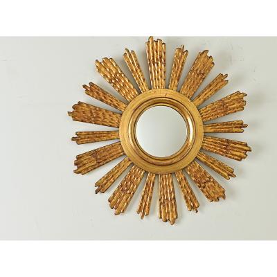 Italian 19th Century Gilt Starburst Mirror