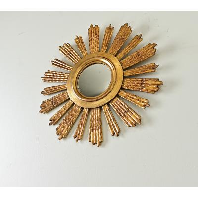 Italian 19th Century Gilt Starburst Mirror