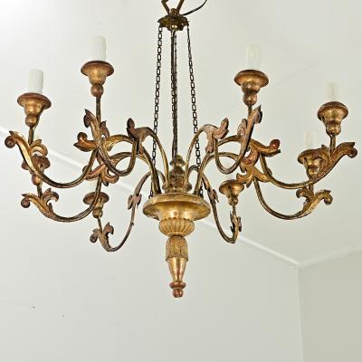 Italian 19th Century Giltwood Chandelier