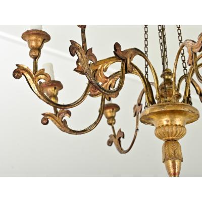 Italian 19th Century Giltwood Chandelier