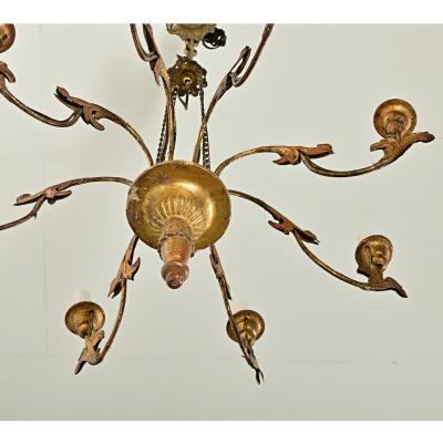 Italian 19th Century Giltwood Chandelier