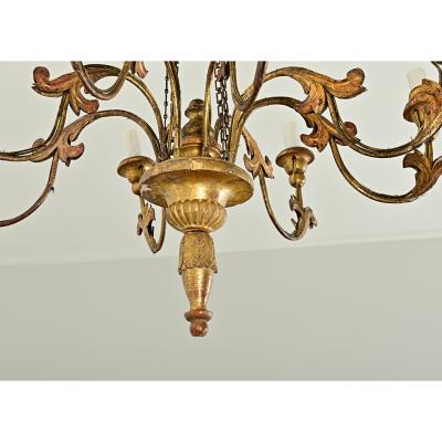 Italian 19th Century Giltwood Chandelier