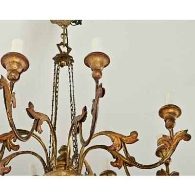 Italian 19th Century Giltwood Chandelier