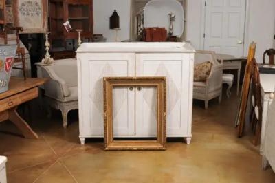 Italian 19th Century Giltwood Frame with Carved Foliage and Rais de C ur