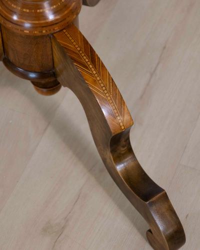 Italian 19th Century Inlaid Walnut Sorrento Table