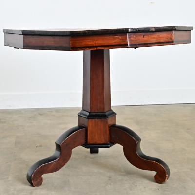 Italian 19th Century Marquetry Inlay Pedestal Table