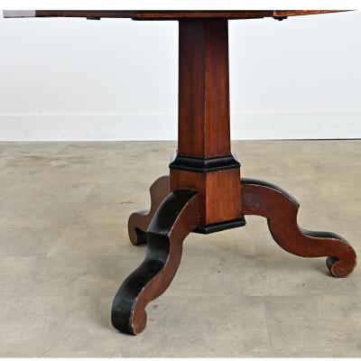Italian 19th Century Marquetry Inlay Pedestal Table