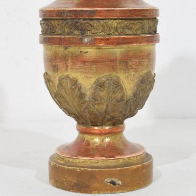 Italian 19th Century Neoclassical Carved Giltwood Finial Ornaments