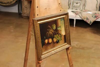 Italian 19th Century Oil on Canvas Still Life Painting Depicting Fruits