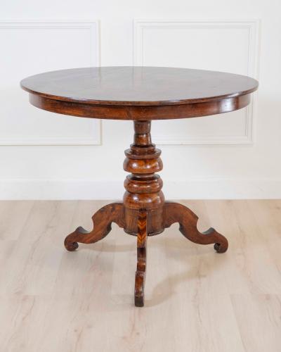 Italian 19th Century Round Inlaid Table