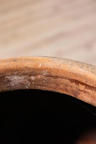 Italian 19th Century Terracotta Planter with Crosshatched Motifs and Patina