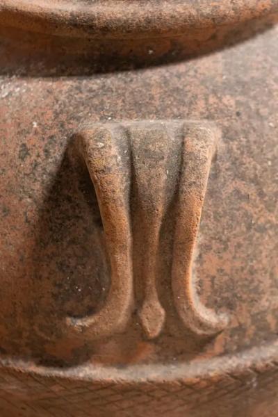 Italian 19th Century Terracotta Planter with Crosshatched Motifs and Patina