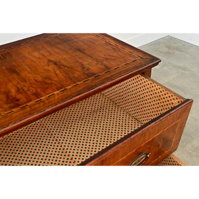Italian 19th Century Two drawer Inlay Commode