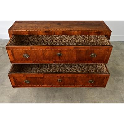 Italian 19th Century Two drawer Inlay Commode