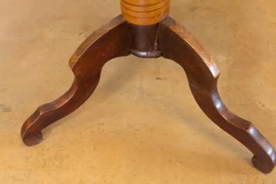 Italian 19th Century Walnut Mahogany and Ash Game Side Table with Marquetry Top