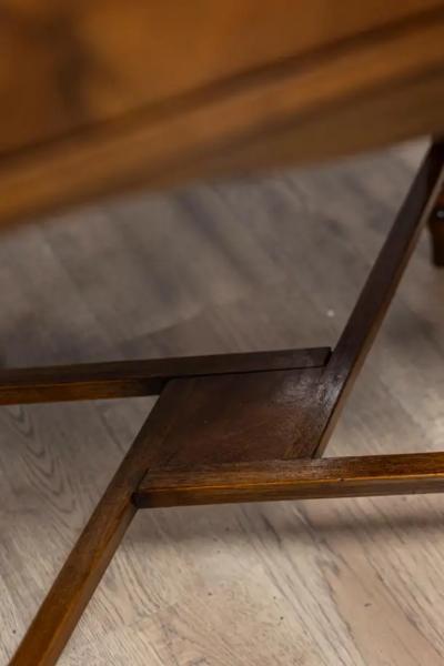 Italian 19th Century Walnut and Mahogany Game Table with Checkerboard Top