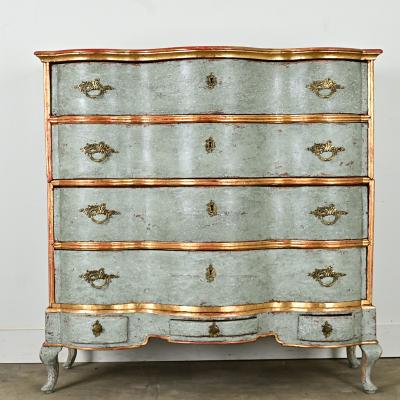 Italian 20th Century Painted Gilt Chest