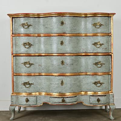 Italian 20th Century Painted Gilt Chest
