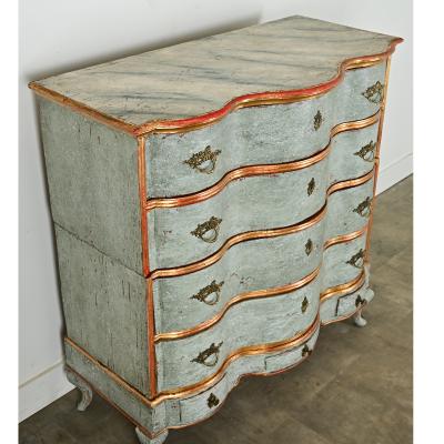 Italian 20th Century Painted Gilt Chest