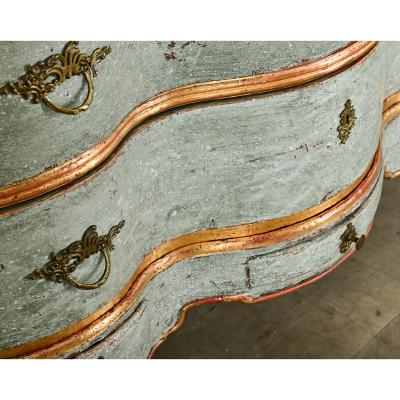 Italian 20th Century Painted Gilt Chest