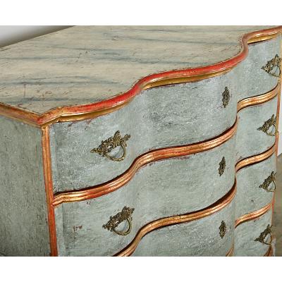 Italian 20th Century Painted Gilt Chest