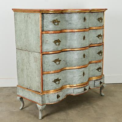 Italian 20th Century Painted Gilt Chest