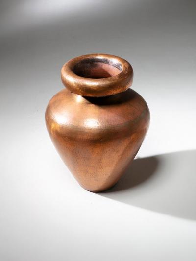 Italian 50s Large Copper Plated Umbrella Stand