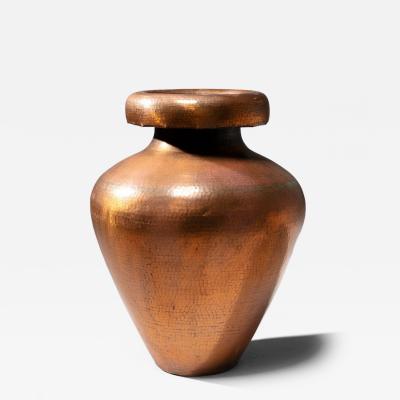 Italian 50s Large Copper Plated Umbrella Stand