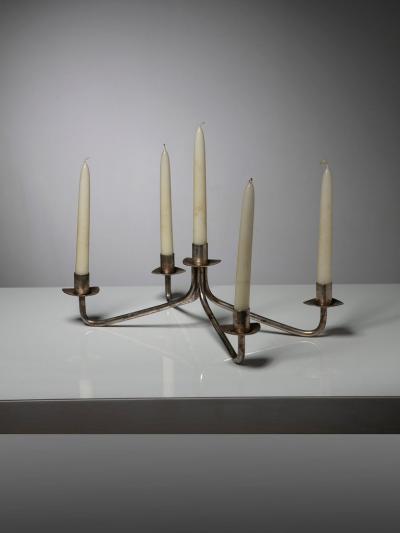 Italian 50s Silver Candle Holder