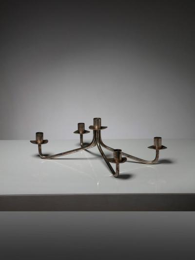Italian 50s Silver Candle Holder