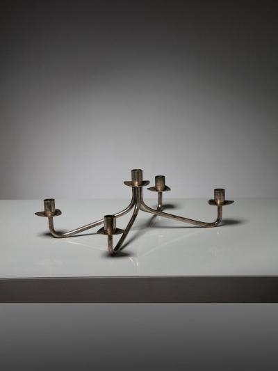 Italian 50s Silver Candle Holder