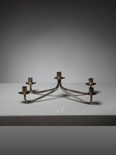 Italian 50s Silver Candle Holder
