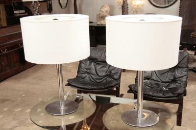 Italian 50s Steel Lights