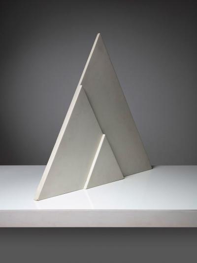 Italian 60s Geometric Wood Sculpture